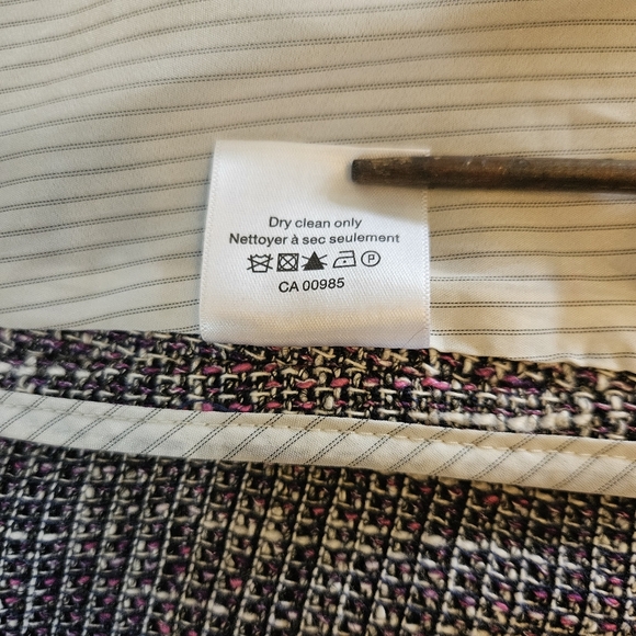Veronica Beard Octavia Tweed Ribbon Edge Dickey Jacket Purple Black &Blazer Sz 4 - Picture 9 of 12